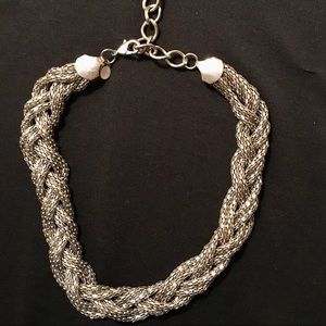 Silver braided  Necklace